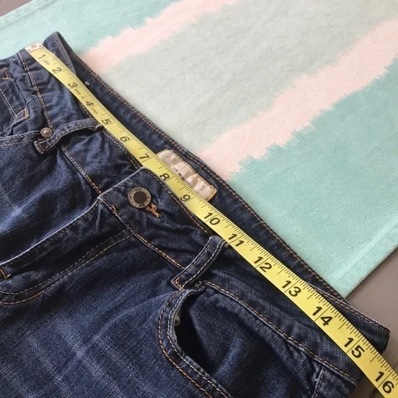 Angel Kiss Distressed Ankle Jeans Cuffed Hem Stretch Denim 9 - Picture 7 of 10